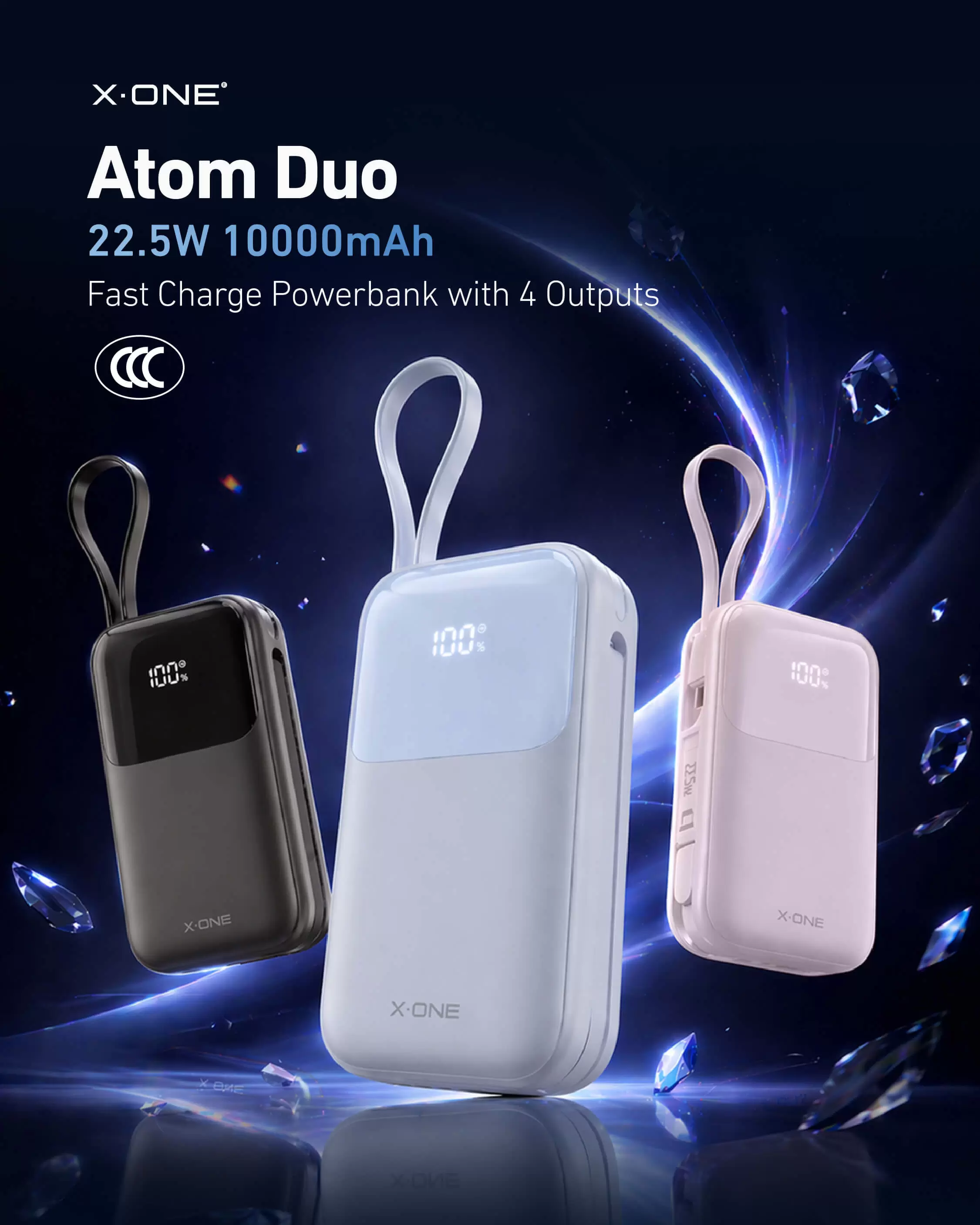 Atom Duo 22.5W 10000mAh พาวเวอร์แบงค์