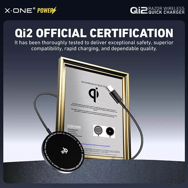 Qi2 Razor เครื่องชาร์จไร้สายด่วน