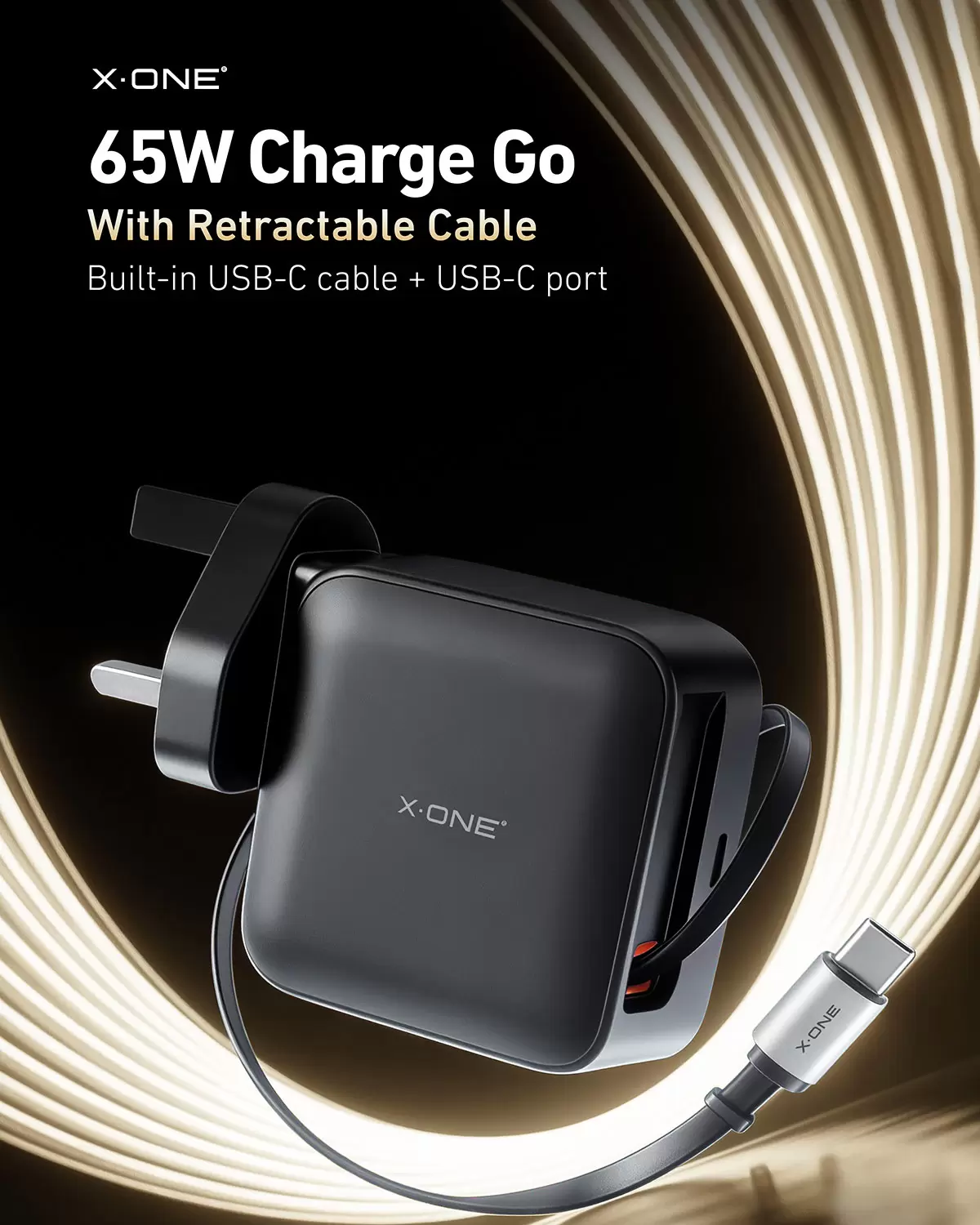 การชาร์จ 65W สามารถพับเก็บได้